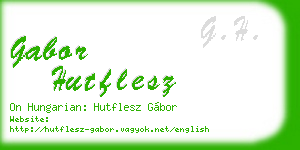 gabor hutflesz business card