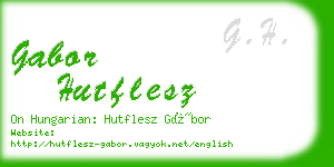 gabor hutflesz business card